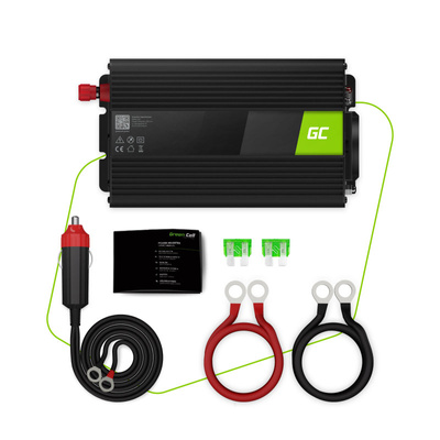 Przetwornica napięcia Inwerter Green Cell INV03DE 12V na 230V 500W / 1000W, modyfikowana sinusoida
